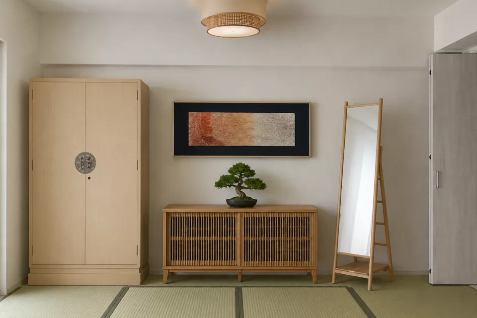 洋室を着付けのできる和室風に。桐タンスを活かす7畳の和モダン